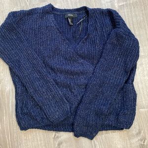 Blue knit sweater